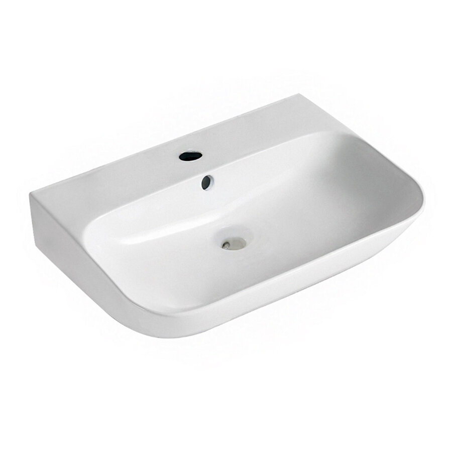 Wastafel BWS Mark 65.5 x 42 x 16.5 cm Keramiek Glans Wit