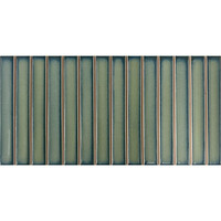 Mozaïek Stardos Bars 12.5x25 cm Glossy Green (Prijs per M2)