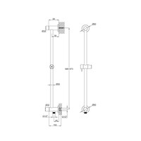 Glijstang Sanilux Ronad Met Wateraanvoer RVS Look
