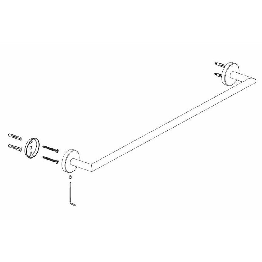 Handdoekrek BWS Mark Geborsteld Brons Koper