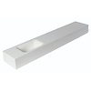 Luca Sanitair Fontein Luca Sanitair Lea 120x22x12 cm Solid Surface Links Zonder Kraangat Mat Wit