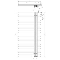 Designradiator Sapho Sophina 60x121,5 cm 623W Mat Zwart