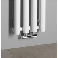Designradiator Sapho Pilon Recht 27x180 cm 660W incl. 4 Haken Wit