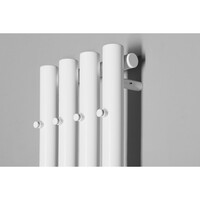 Designradiator Sapho Pilon Recht 27x180 cm 660W incl. 4 Haken Wit