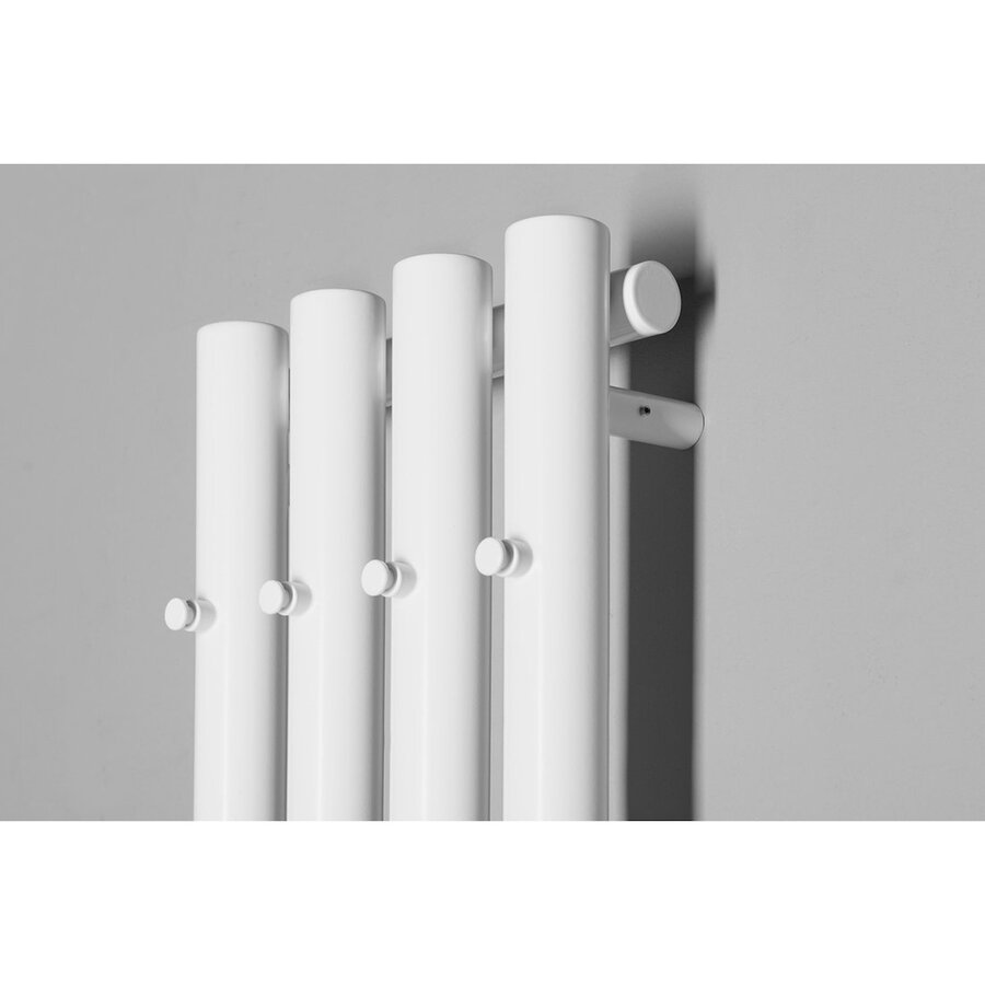 Designradiator Sapho Pilon Recht 27x180 cm 660W incl. 4 Haken Wit