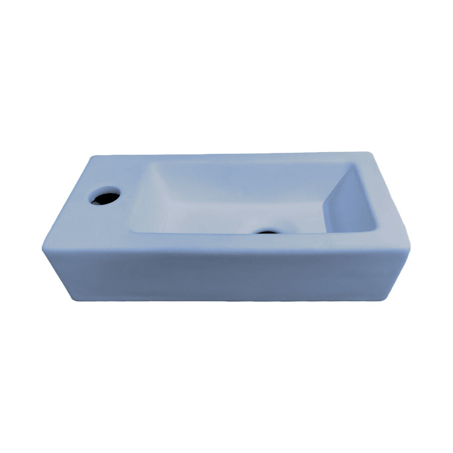 Fontein Best Design Morrano 37x18x9 cm Links Mat Lichtblauw