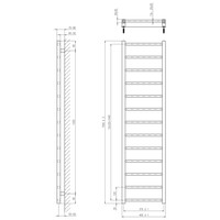 Designradiator Sapho Metro Light 40 x 150 cm Mat Wit