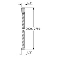 Doucheslang Tiger Excellence Uitrekbaar 200-275 cm Chroom
