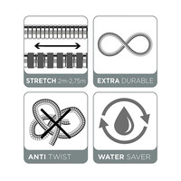 Doucheslang Tiger Excellence Uitrekbaar 200-275 cm Chroom