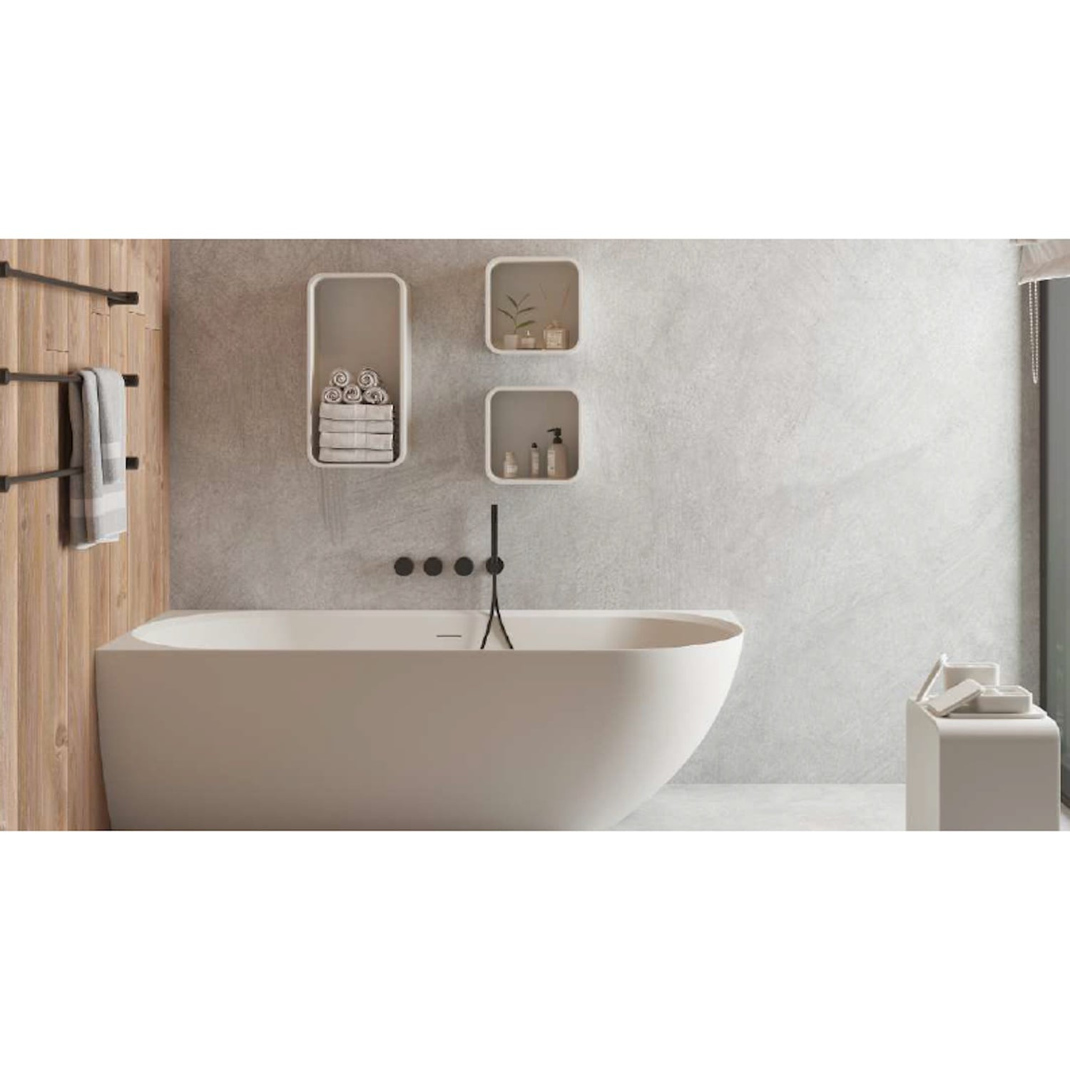 Hoekbad Ideavit SolidNova-CL 180x80x56 cm Links Mat Wit Ideavit