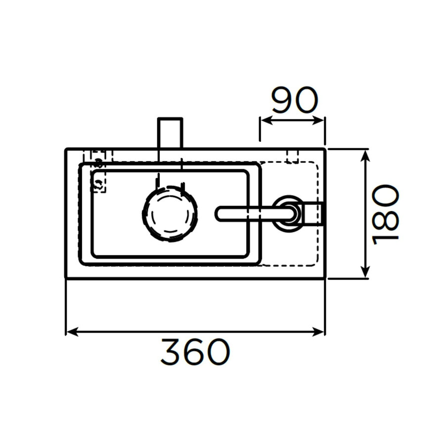 Fonteinset Clou InBe 64x36 Cm Eiken