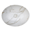 Waskom Riho Marmic Ovaal 52x39,5x13 cm Marmer Keramiek Wit Mat