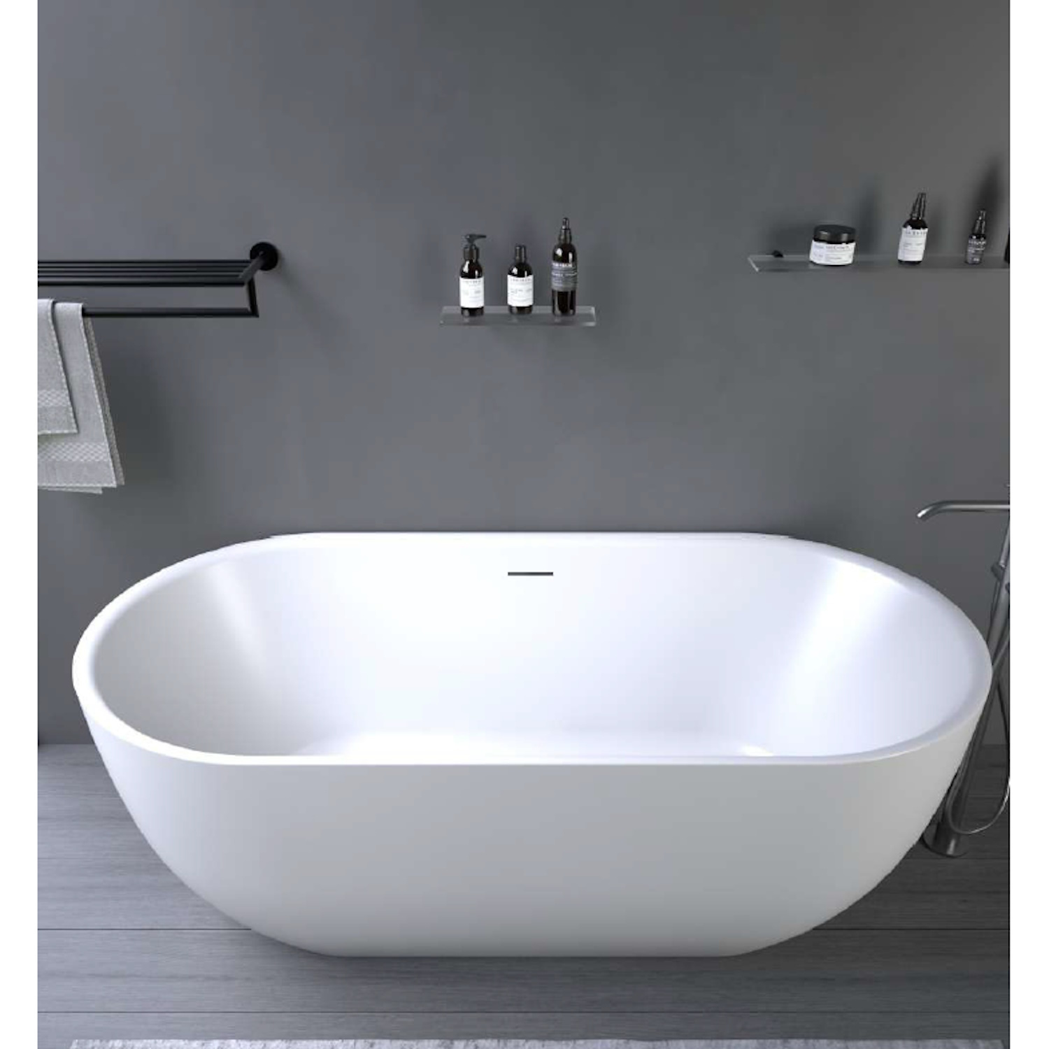 Ligbad Ideavit Thalia Vrijstaand Arcryl 170x80x60 cm Wit Mat Ideavit
