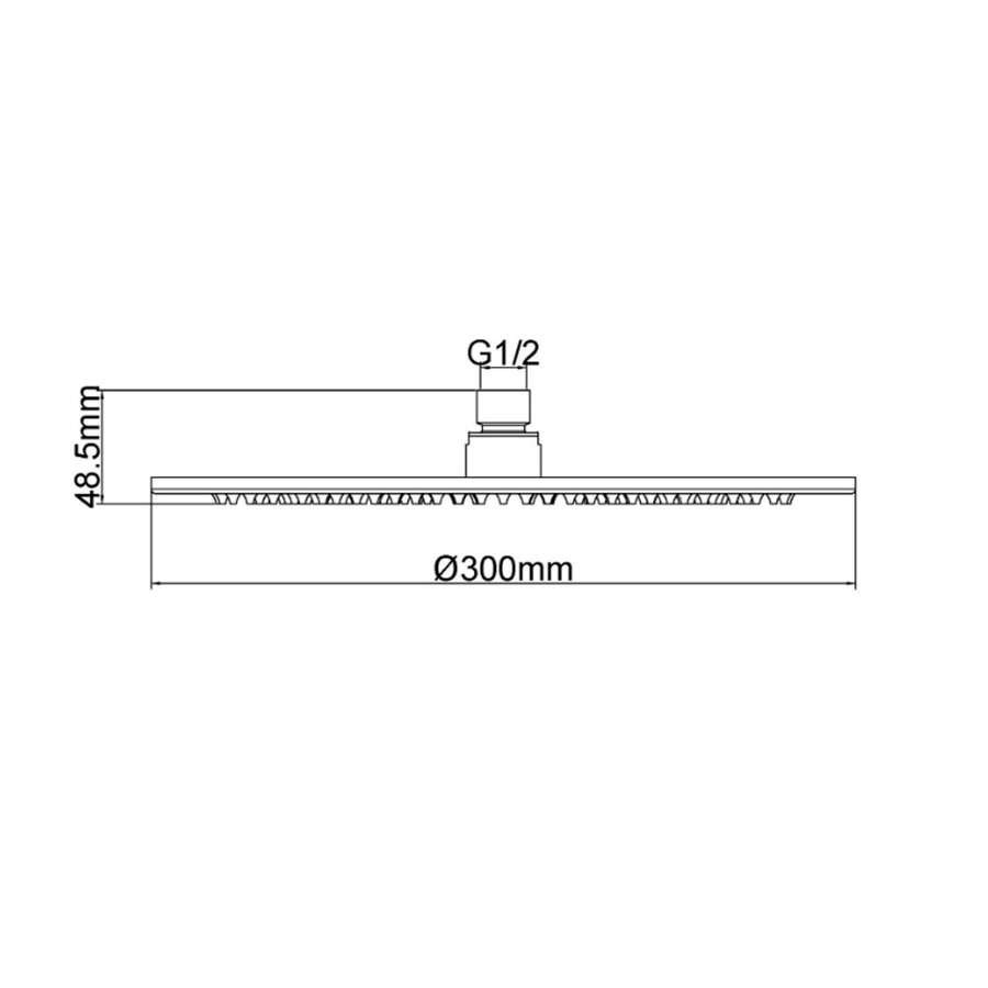 Hoofddouche Wiesbaden Caral Rond 30 x 0,8 cm Geborsteld Brons Koper
