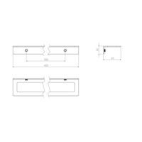 Handdoekrek Clou Fold 45 cm Gunmetal Geborsteld PVD