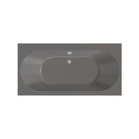 Ligbad Beterbad Xenz Madeira 170x75 cm Inclusief Badpoten Antraciet