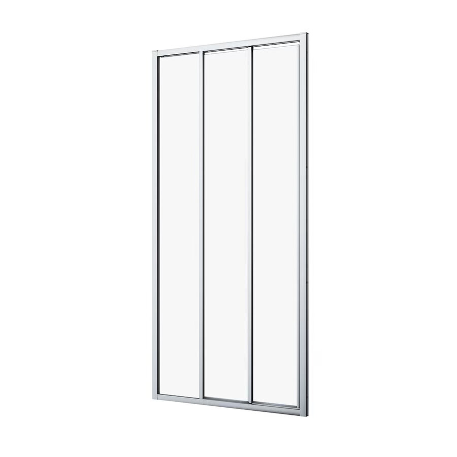 Schuifdeur Driedelig Sealskin Hooked 80x200 cm 6 mm Helder Glas Antikalk Zilver