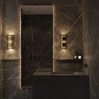 Wandlamp Martens & Meijer Monaco 10x26 Cm Hexagon Geborsteld Goud