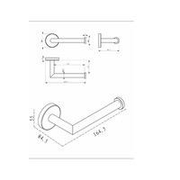 Toiletrolhouder BWS Antonia Met Vaste Arm Geborsteld Messing