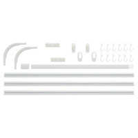 Douchegordijnstangset Sealskin Easy Roll 90x90x90 cm Wit