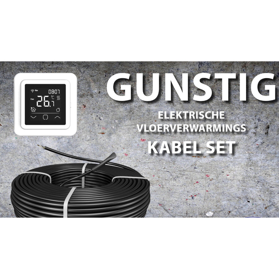 Best-Design "Gunstig" Vloerverwarmings Kabel Set 29,4 Mtr 500 Watt