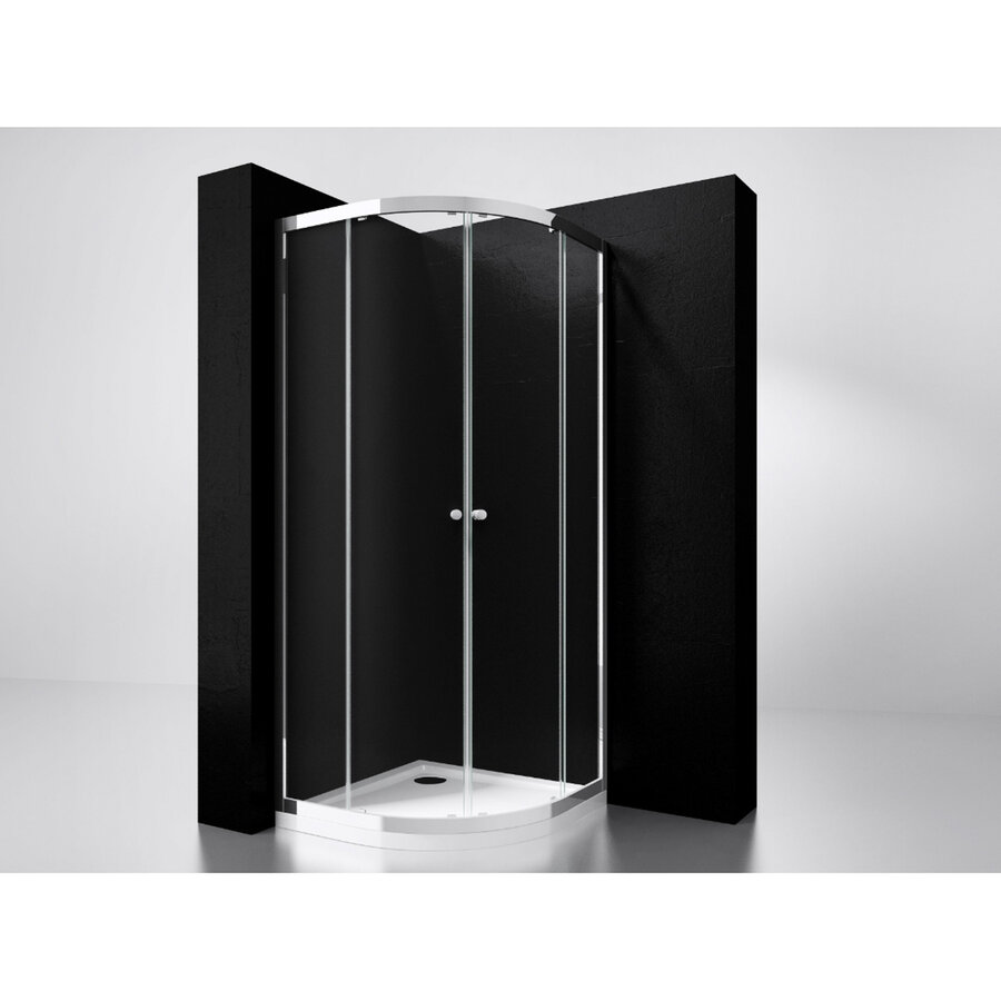 Douchecabine Best Design Project 1/4 Ronde Douchecabine 80x80x190cm Glas 5mm Aluminium Profiel