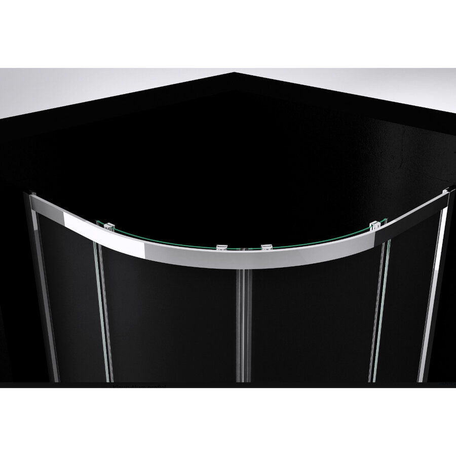 Douchecabine Best Design Project 1/4 Ronde Douchecabine 80x80x190cm Glas 5mm Aluminium Profiel