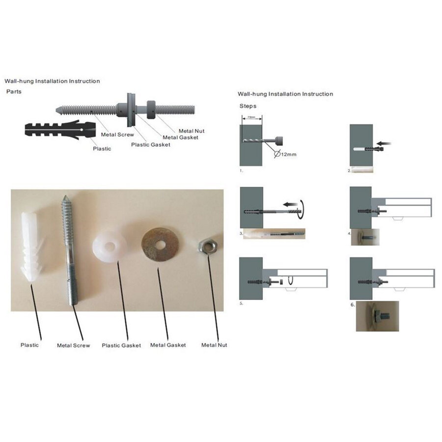 Best-Design "Oasis" Wastafel "Just-Solid" 60x45x14,5cm Mat Wit