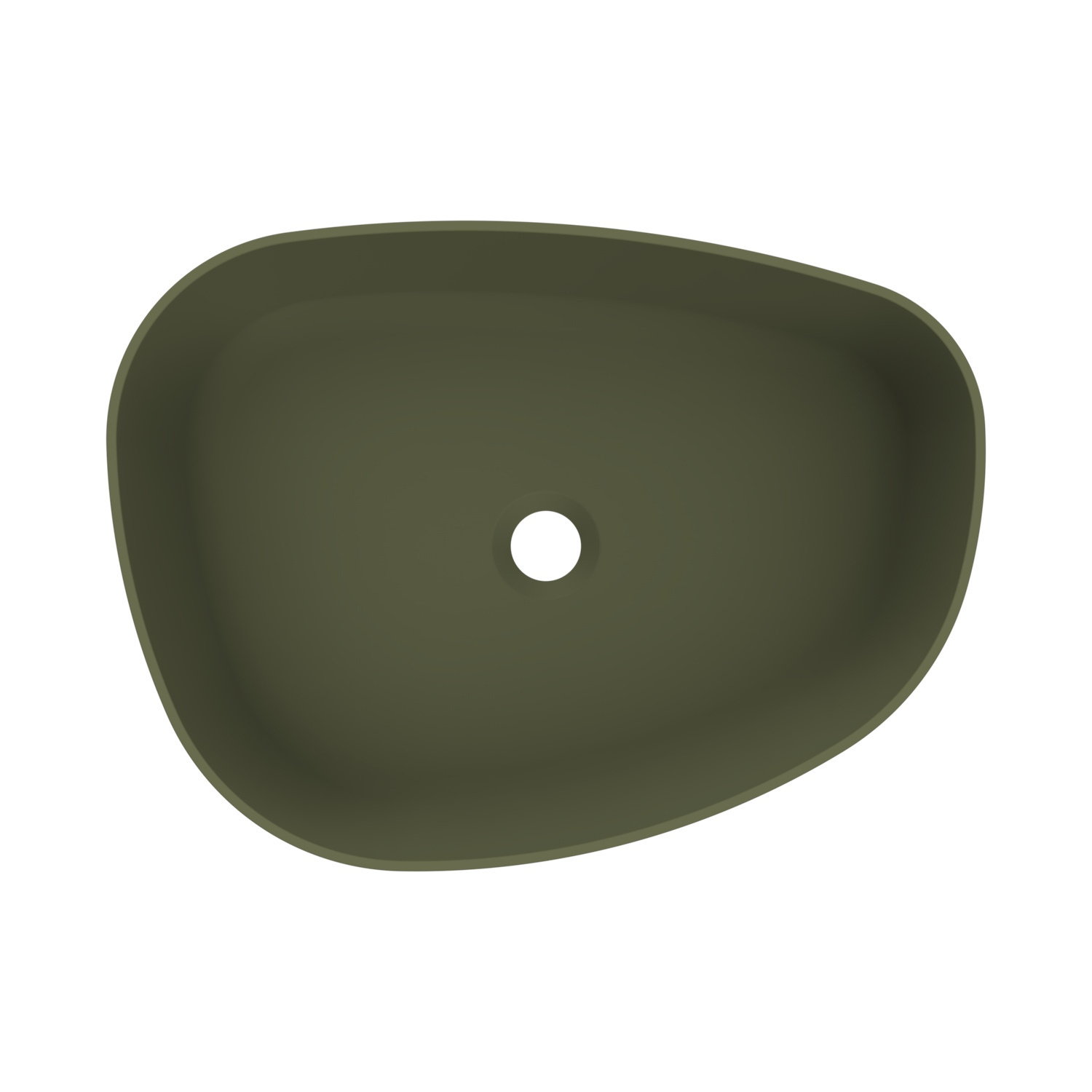 Waskom Arcqua Rocker Cast Marble 50x37 cm Organisch Links Mat Groen Arcqua