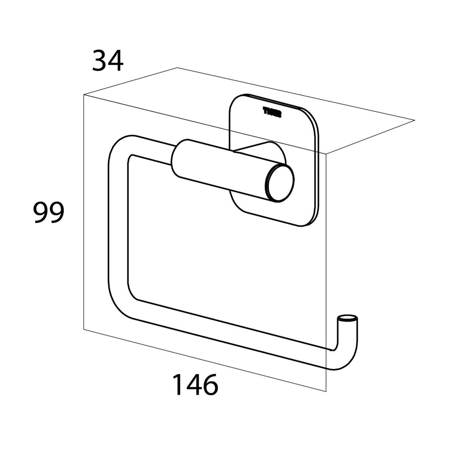 Toiletaccessoireset Tiger Colar - Toiletborstel - Toiletrolhouder - Handdoekhaak Zwart