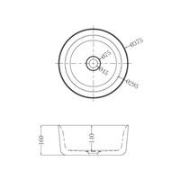 Waskom Best Design Color 37,5 x 37,5 x 16 cm Mat Wit Marble