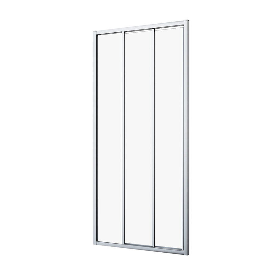 Schuifdeur Driedelig Sealskin Hooked 100x200 cm 6 mm Helder Glas Antikalk Zilver