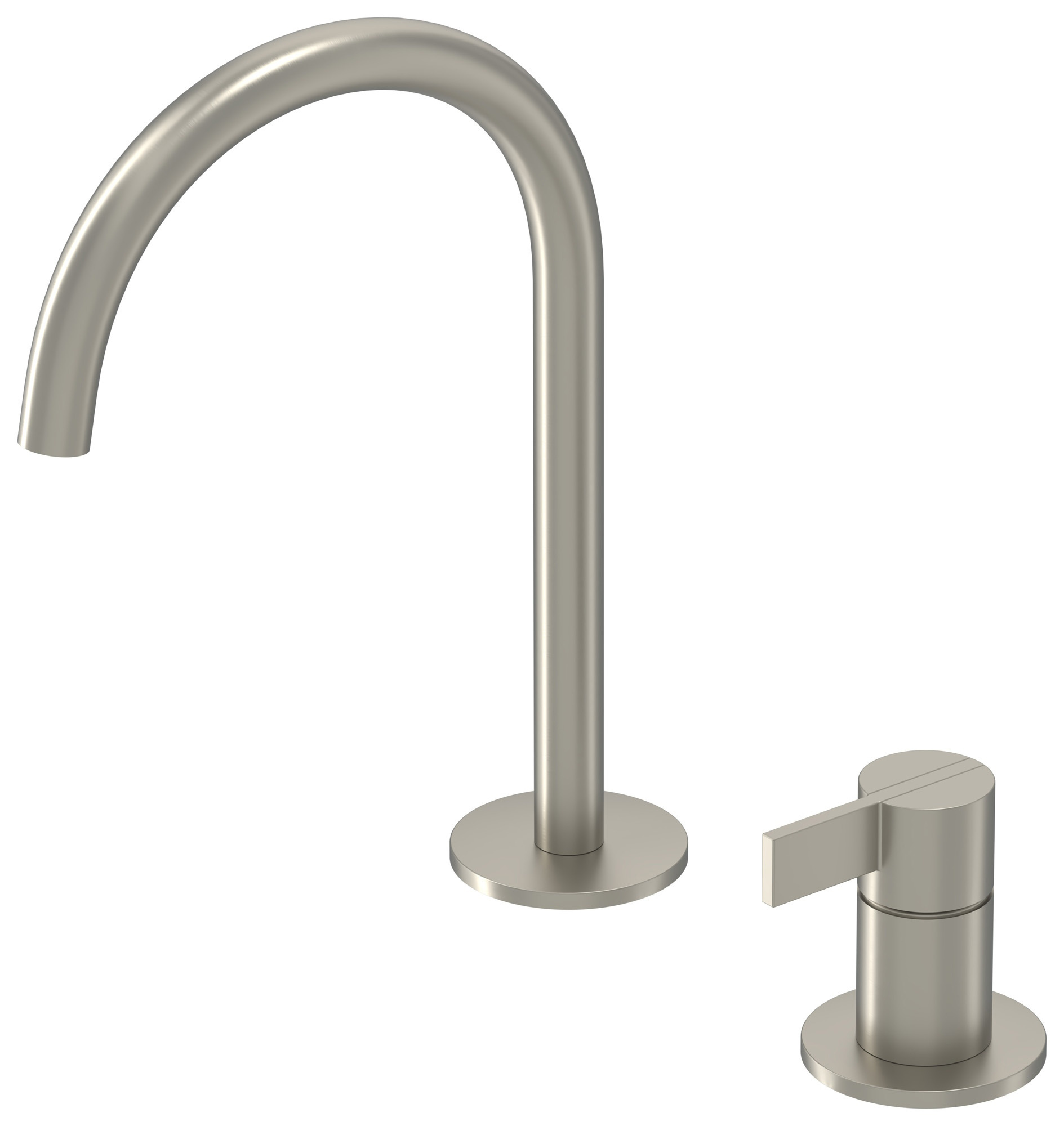 Wastafelkraan IVY Pact Coldstart 2-gats Geborsteld Nickel PVD IVY