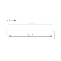Pendeldeuren Van Rijn ST02 Saloondeur 120x200 cm 6 mm Zwart
