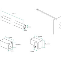 Stabilisatiestang BWS Mark 120 Cm Gunmetal