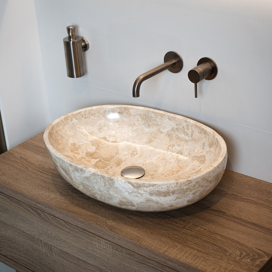 Waskom Loutro Elleni S Rechthoek 57x40.5x15 cm Marmer Sand