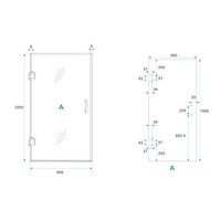 Glas Voor Nisdeur BWS Miley 100x200 cm 8 mm Nano Helder Glas