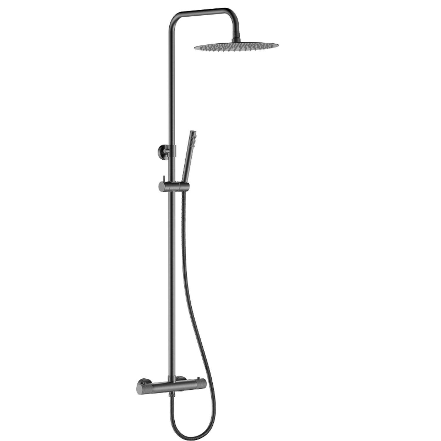Regendoucheset Opbouw BWS Ridged Opbouw Gunmetal Boss & Wessing