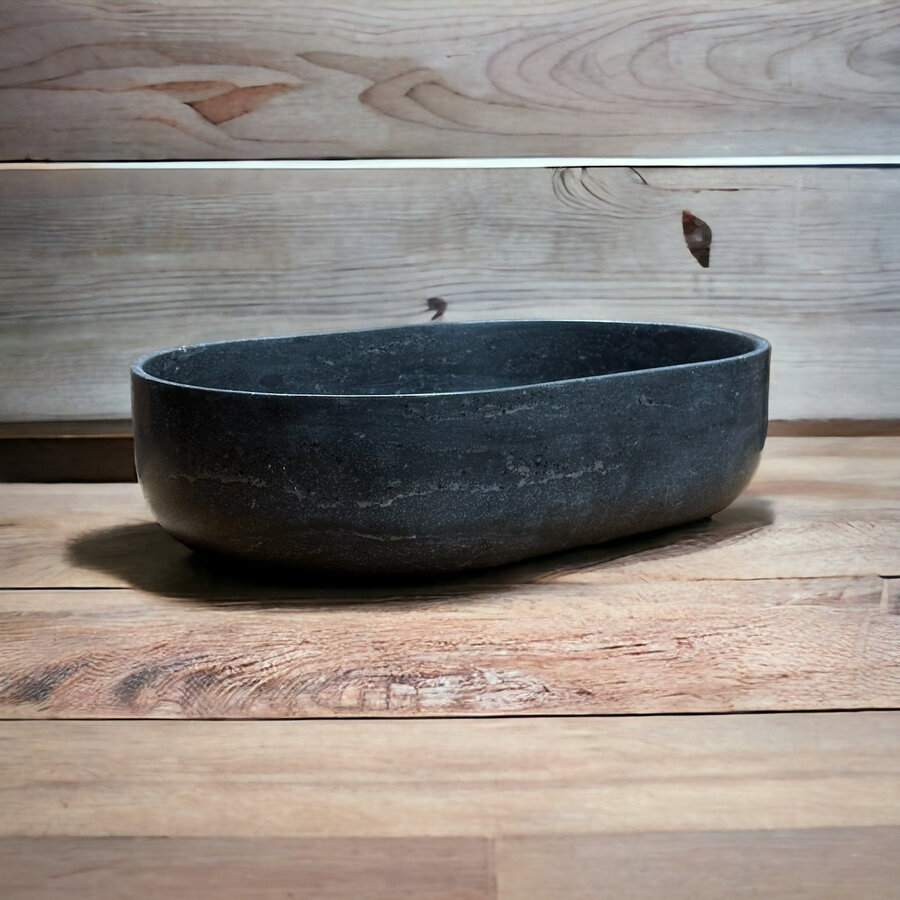 Waskom Casajoy Bold 50x34x12cm Natuursteen Ovaal
