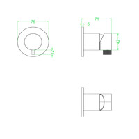 Inbouw Douchemengkraan IVY Tribe Eenhendel Inclusief Inbouwdeel RVS316 Geborsteld Mat Goud PVD