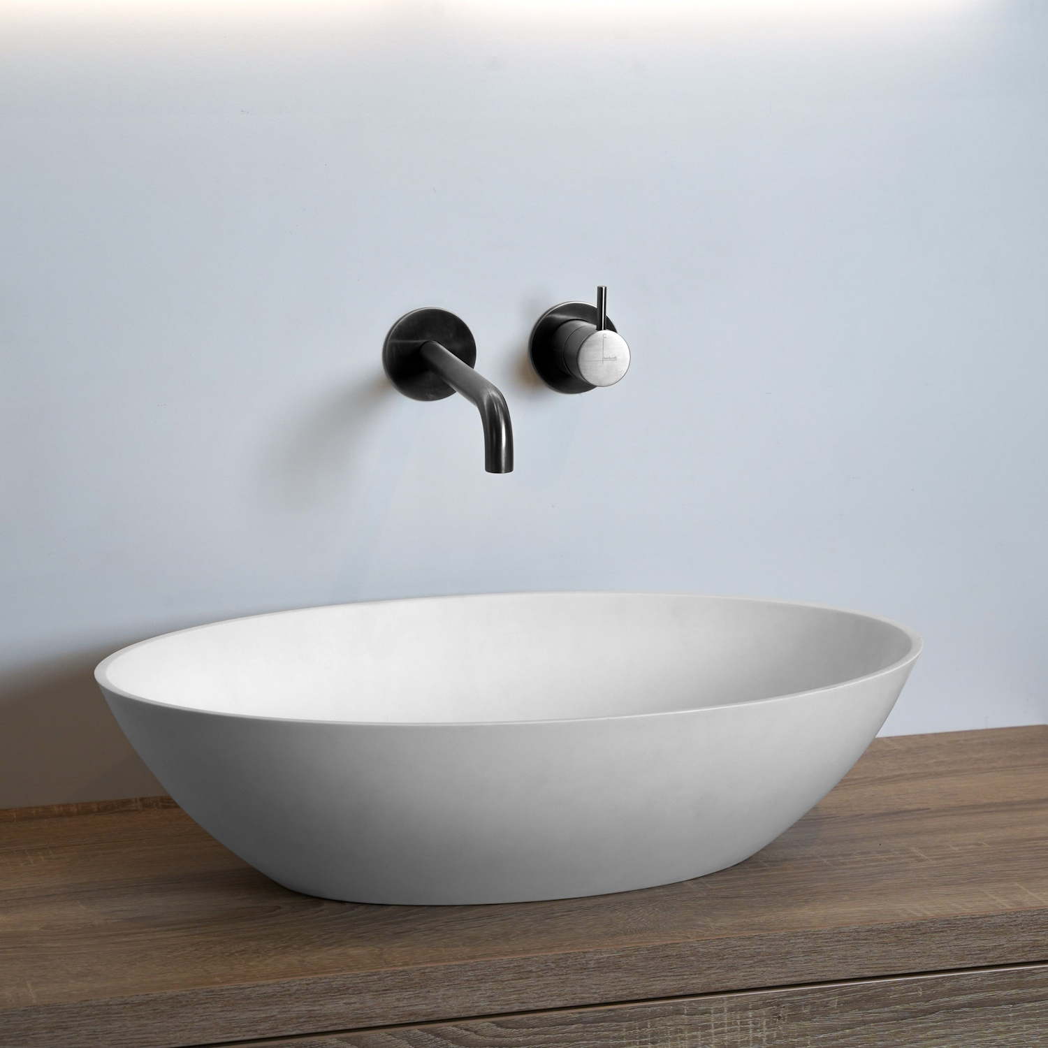 Waskom Loutro Adela Rechthoek 57x40.5x13.5 cm Hoogglans Wit Loutro