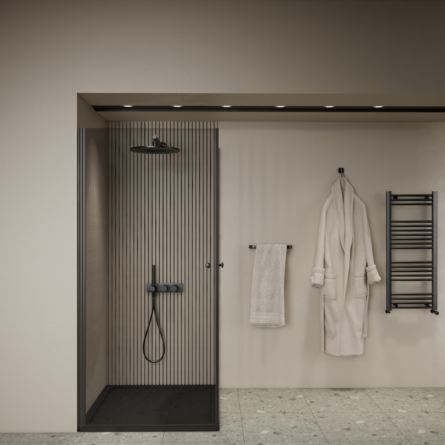 Douchecabine | BWS Gusma | 2 Deuren | 90x90x190 cm | Zwart Boss & Wessing