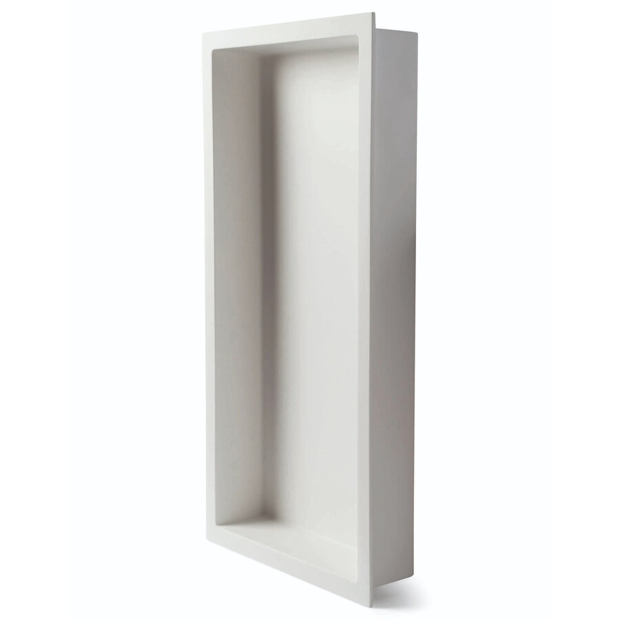 Inbouwnis Luca Sanitair Luva 59,5x29,5x7 cm Solid Surface Mat Wit