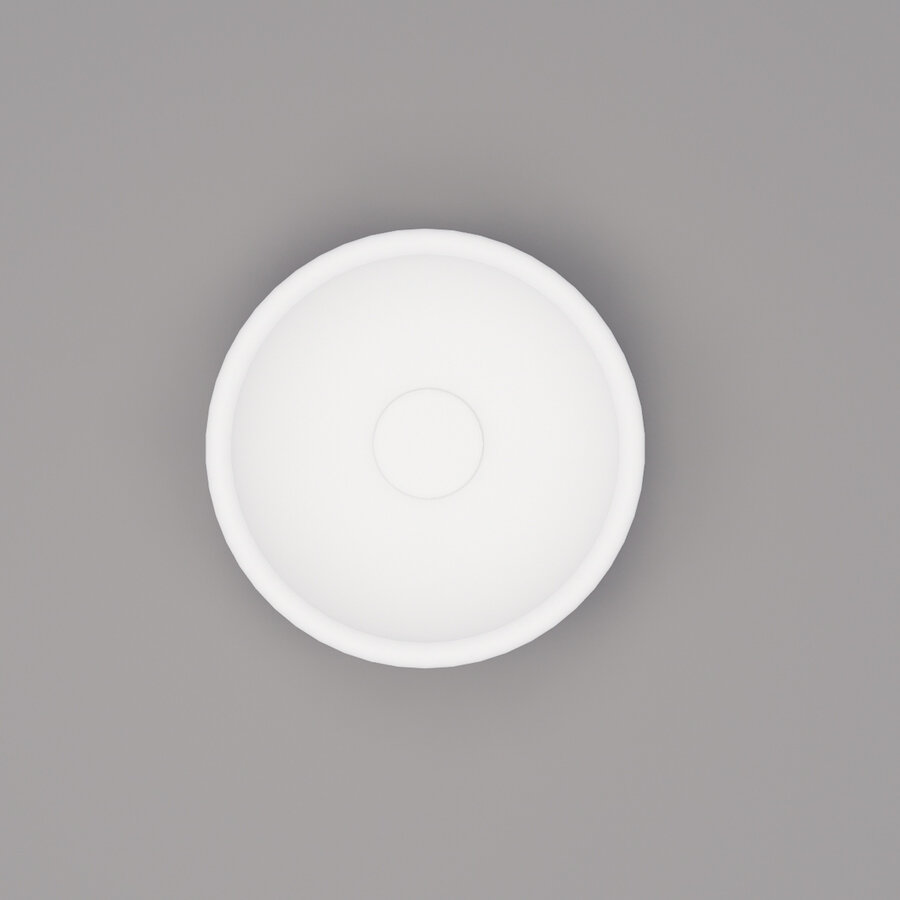 Waskom BWS Nox Mini 20 cm Solid Marmo Glans Wit