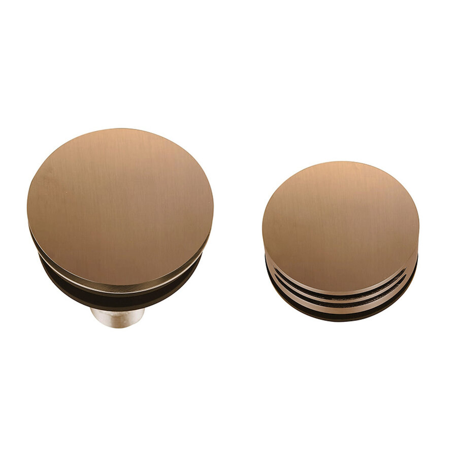 Badafvoer Met Overloop En Vulfunctie Afbouw BWS Karsten Geborsteld Brons Koper