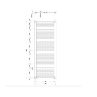 Badkamerradiator Sapho Met Zijaansluiting 600x1680 mm Wit