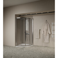 Douchecabine BWS Ola 80x80x190 cm Kwartrond Schuif Chroom