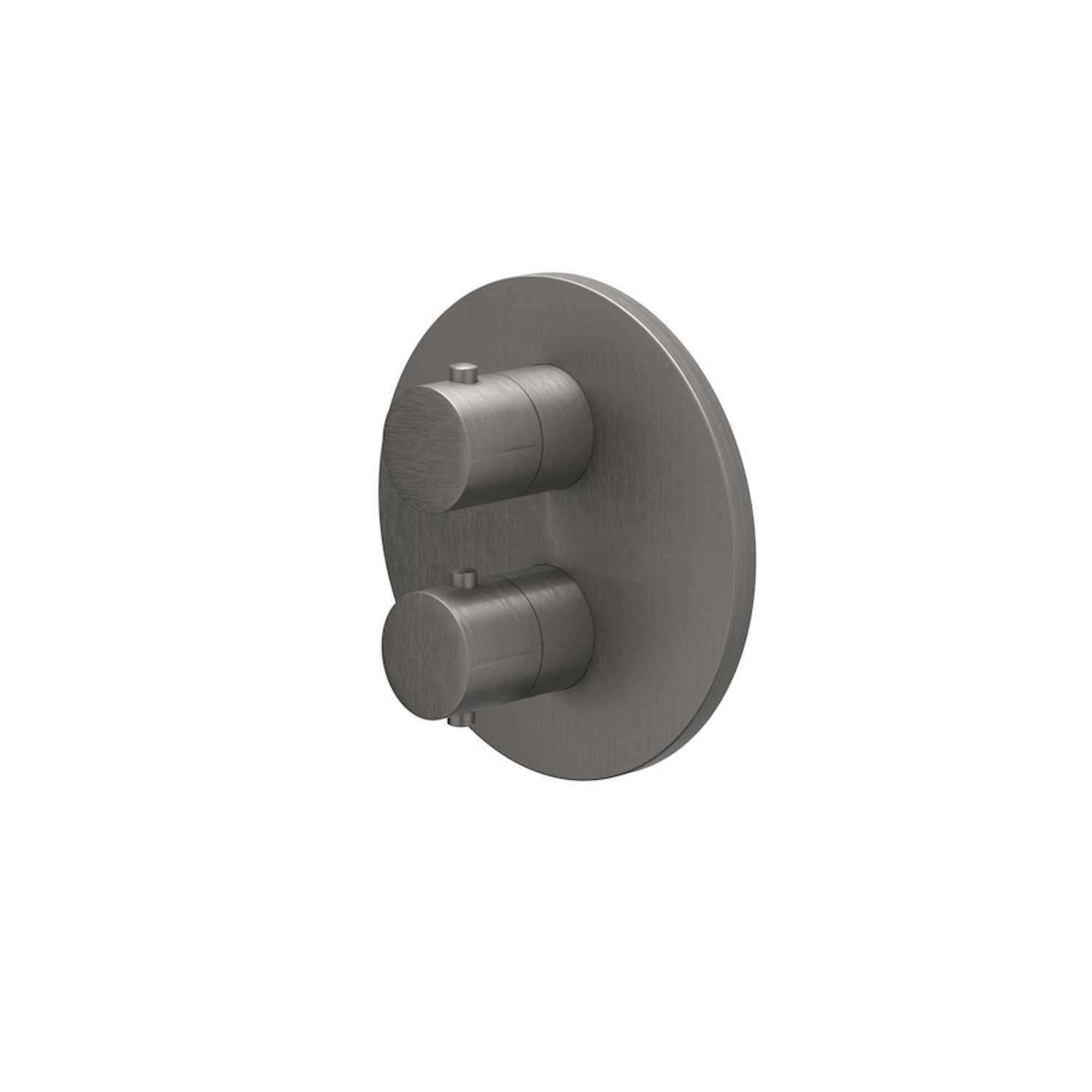 Afbouwdeel IVY Bond Inbouwthermostaat 3-weg Met Rond Rozet Geborsteld Metal Black PVD IVY