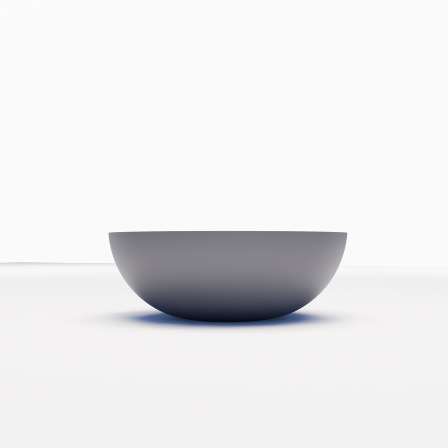 Waskom BWS Dorn 40X40X15cm Rond Solid Lei Grijs Mat