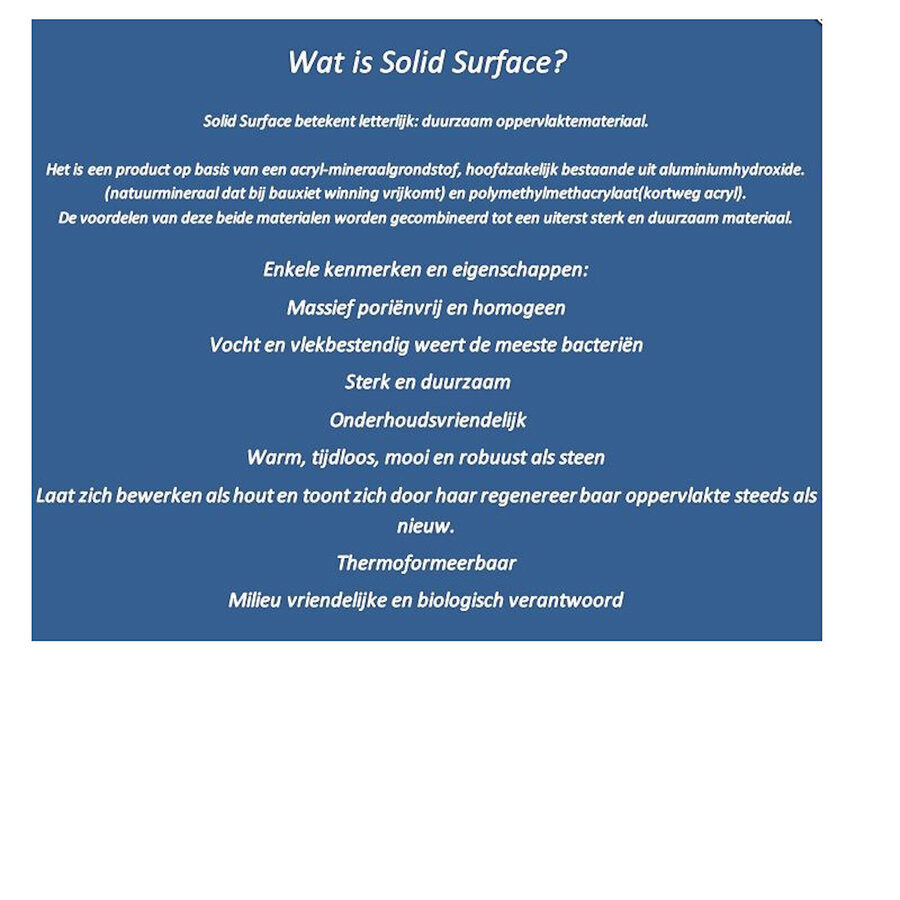 Best-Design "Serena" Wastafel "Just-Solid" 95x45x35cm Mat Wit